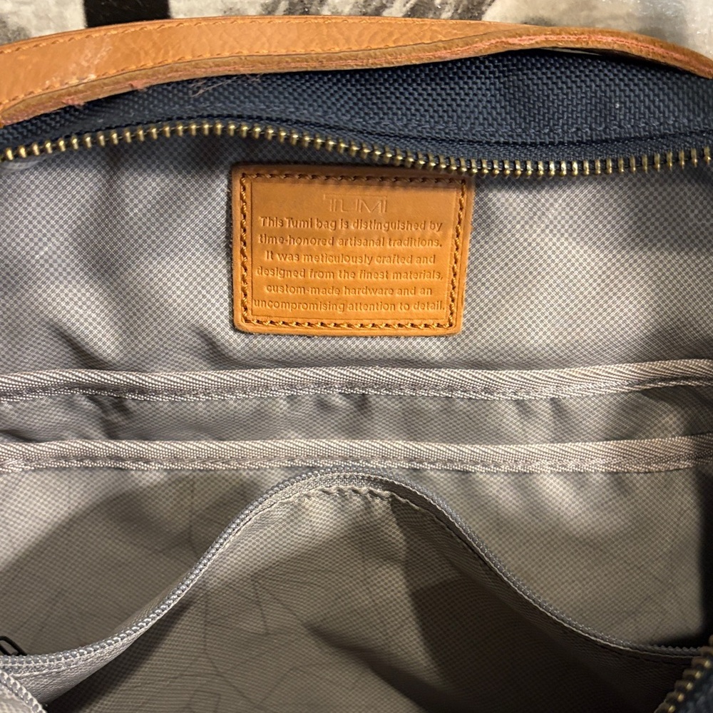 Tumi Navy and Gray Men's Messenger Bag - Picture 5 of 6